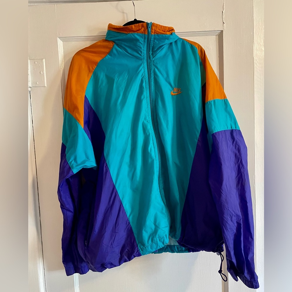 Vintage Nike Color Block Windbreaker Jacket - Size XL